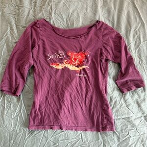 Salmon Sisters Wild Salmon Graphic  - Plum